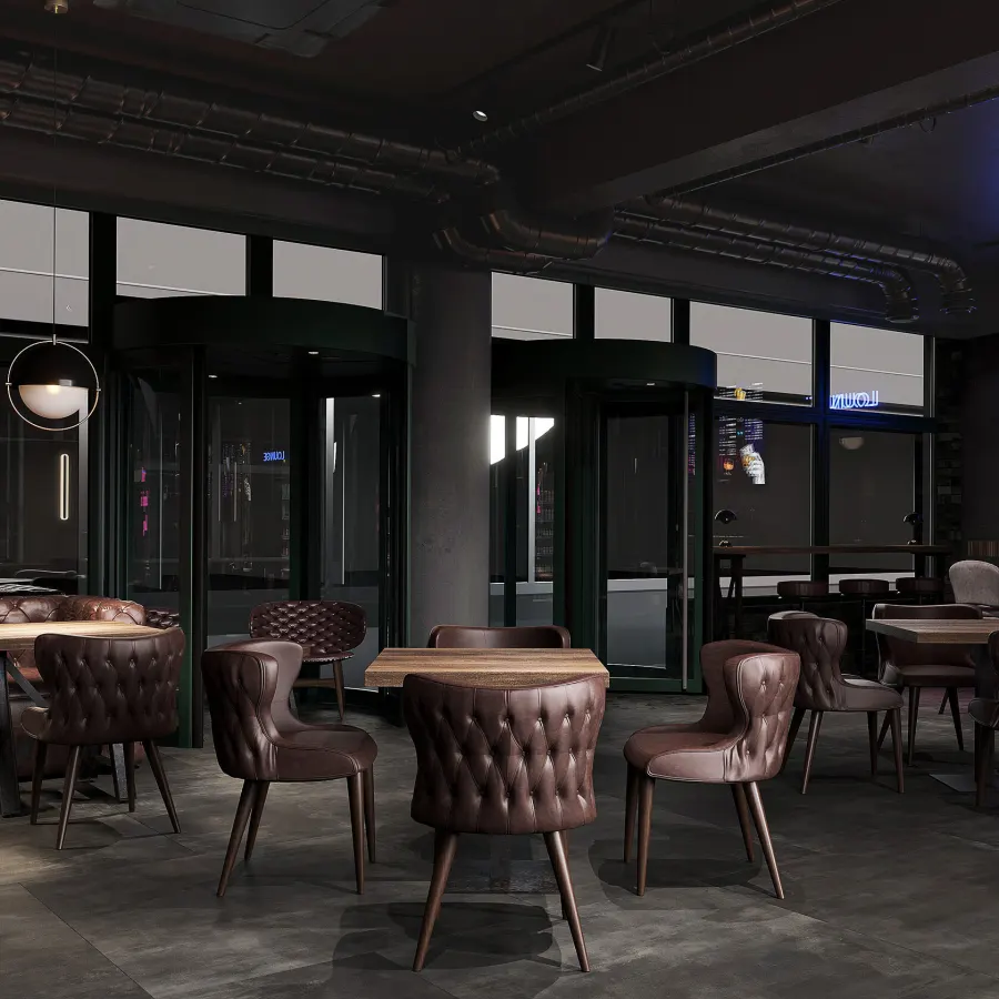 Bar u brutalnom industrijskom stilu – vizualizacija 7