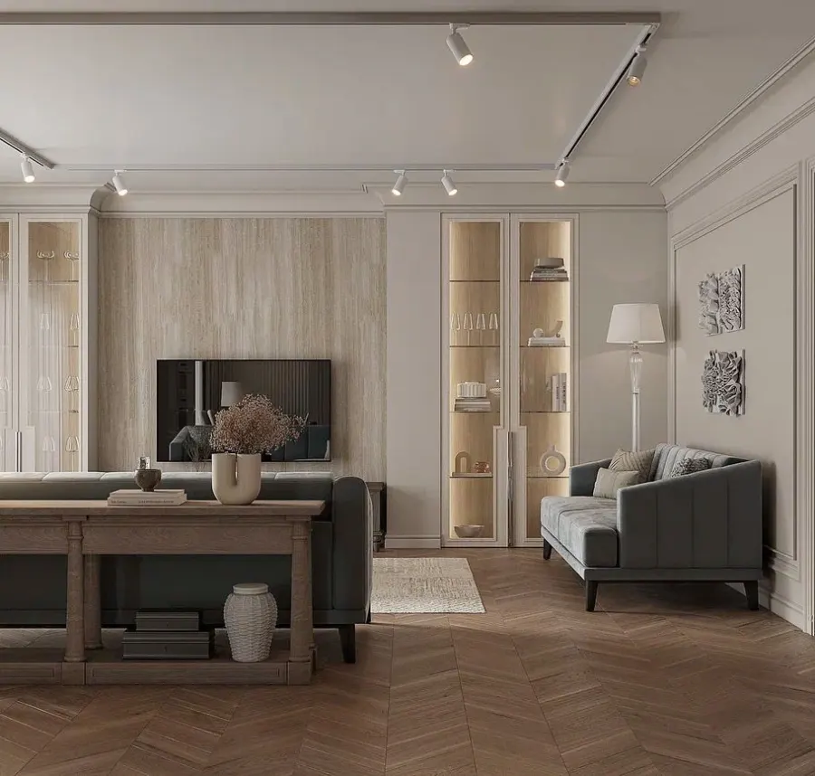 An elegant two-bedroom apartment – visualisation 1