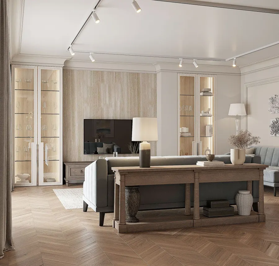 An elegant two-bedroom apartment – visualisation 2
