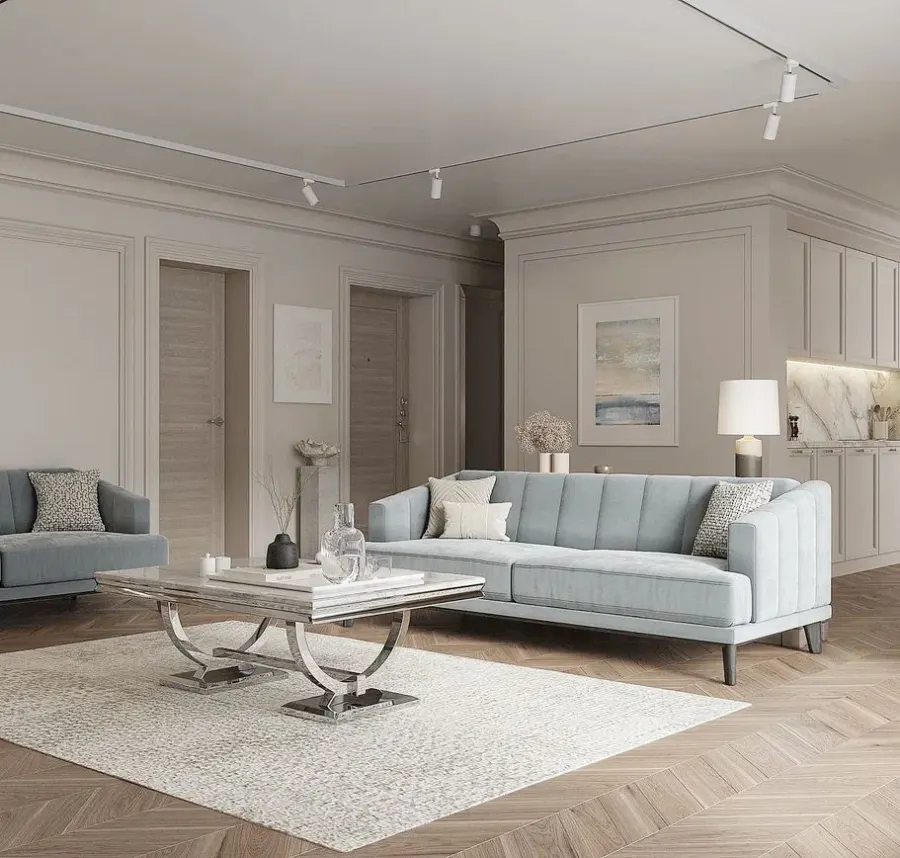 An elegant two-bedroom apartment – visualisation 3