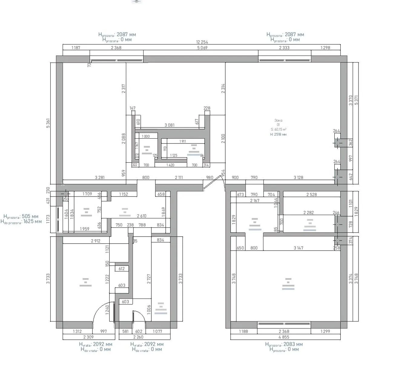 An elegant two-bedroom apartment – plan 1