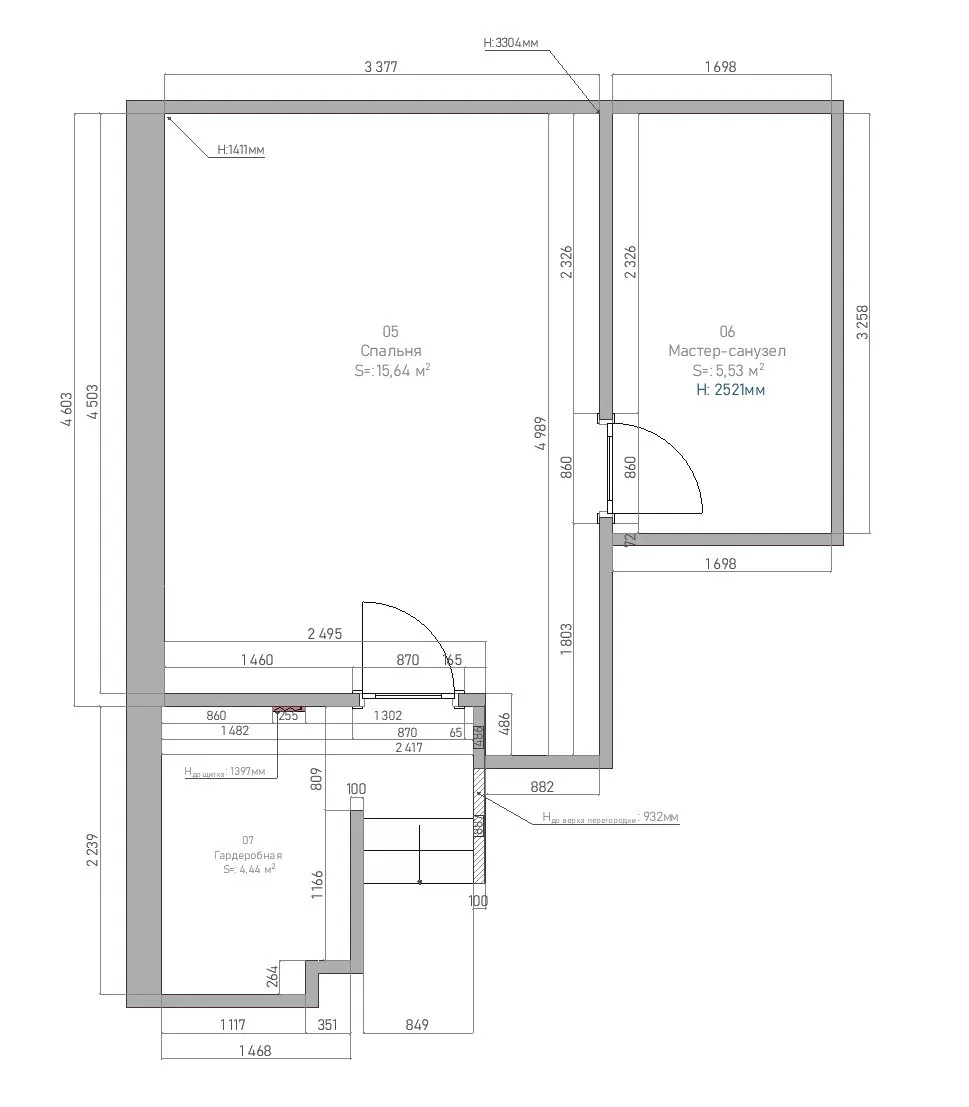 A two-level apartment – plan 3