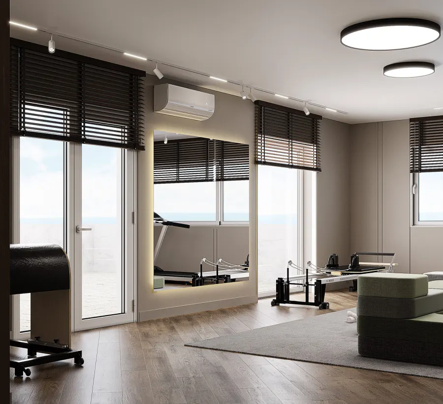 A home gym with a relaxation area – visualisation 5