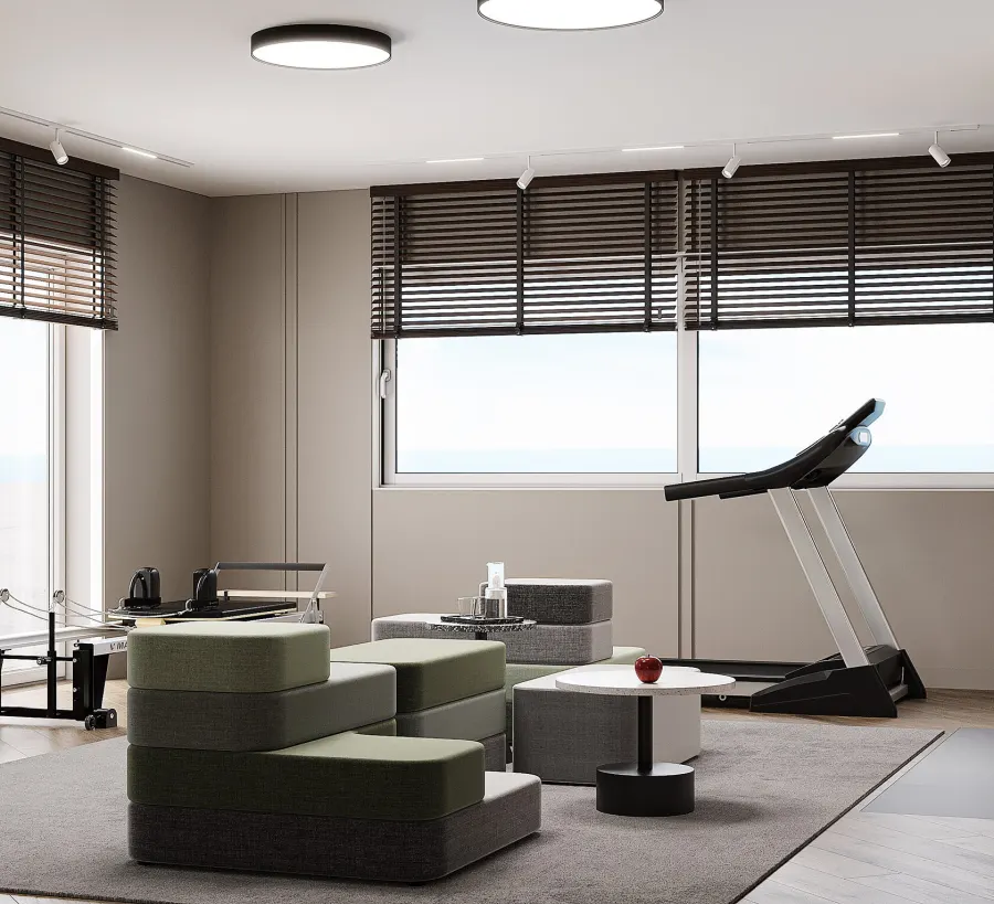 A home gym with a relaxation area – visualisation 6