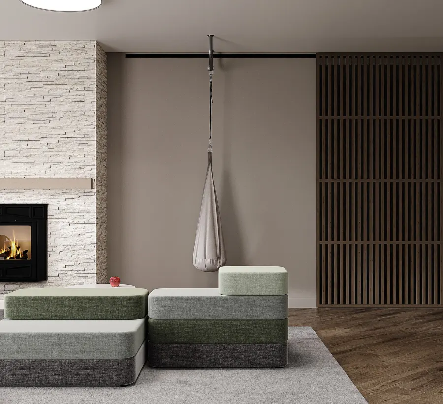 A home gym with a relaxation area – visualisation 7