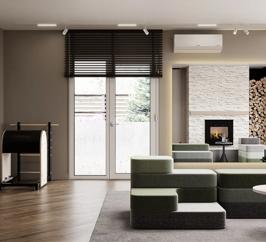 A home gym with a relaxation area – visualisation 8