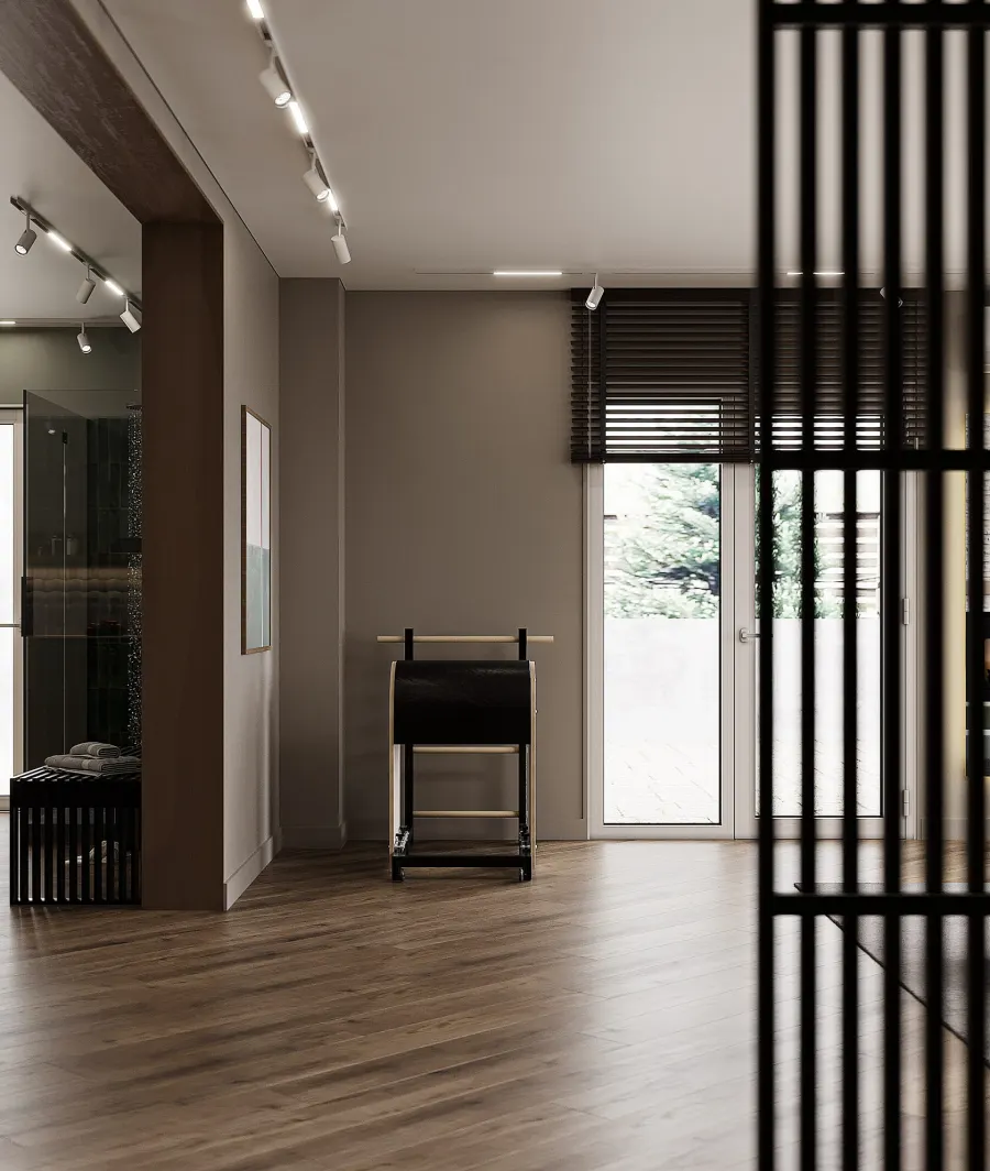 A home gym with a relaxation area – visualisation 9