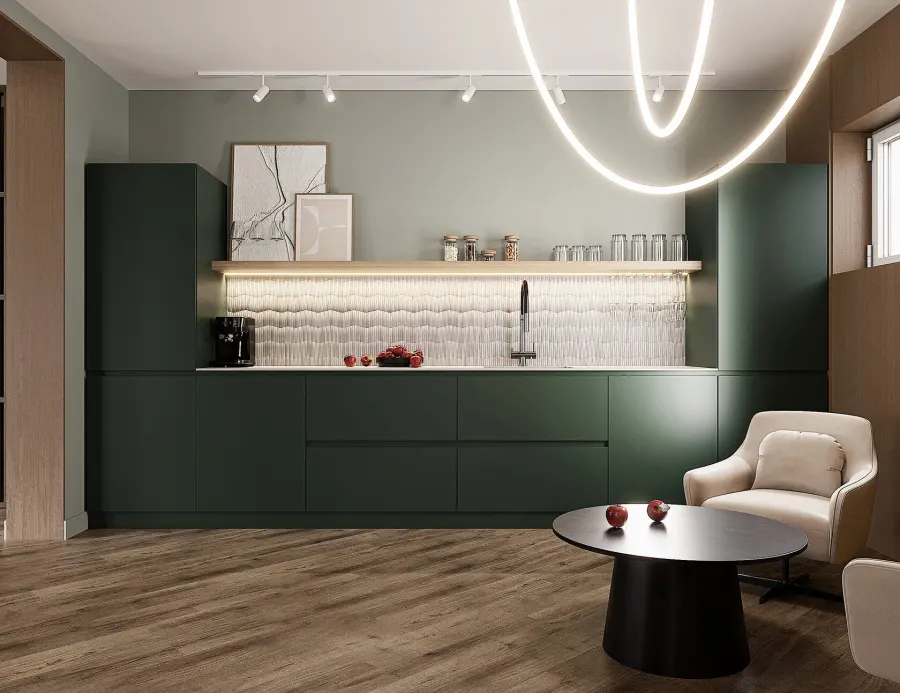 A home gym with a relaxation area – visualisation 10