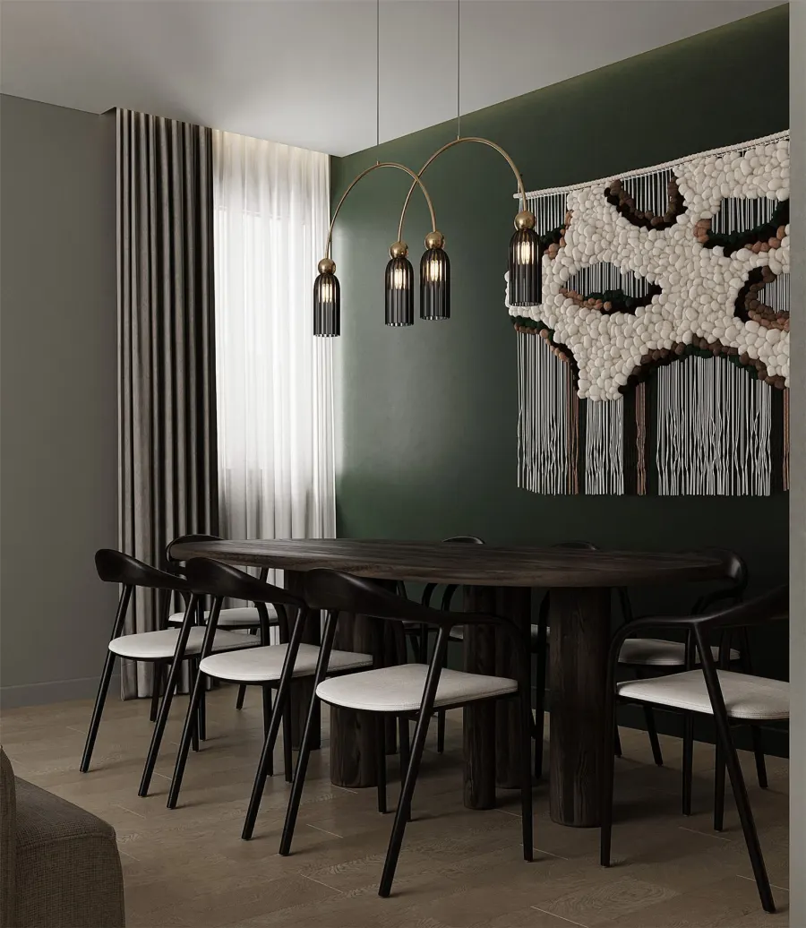 Forest motifs in a modern apartment – visualisation 1