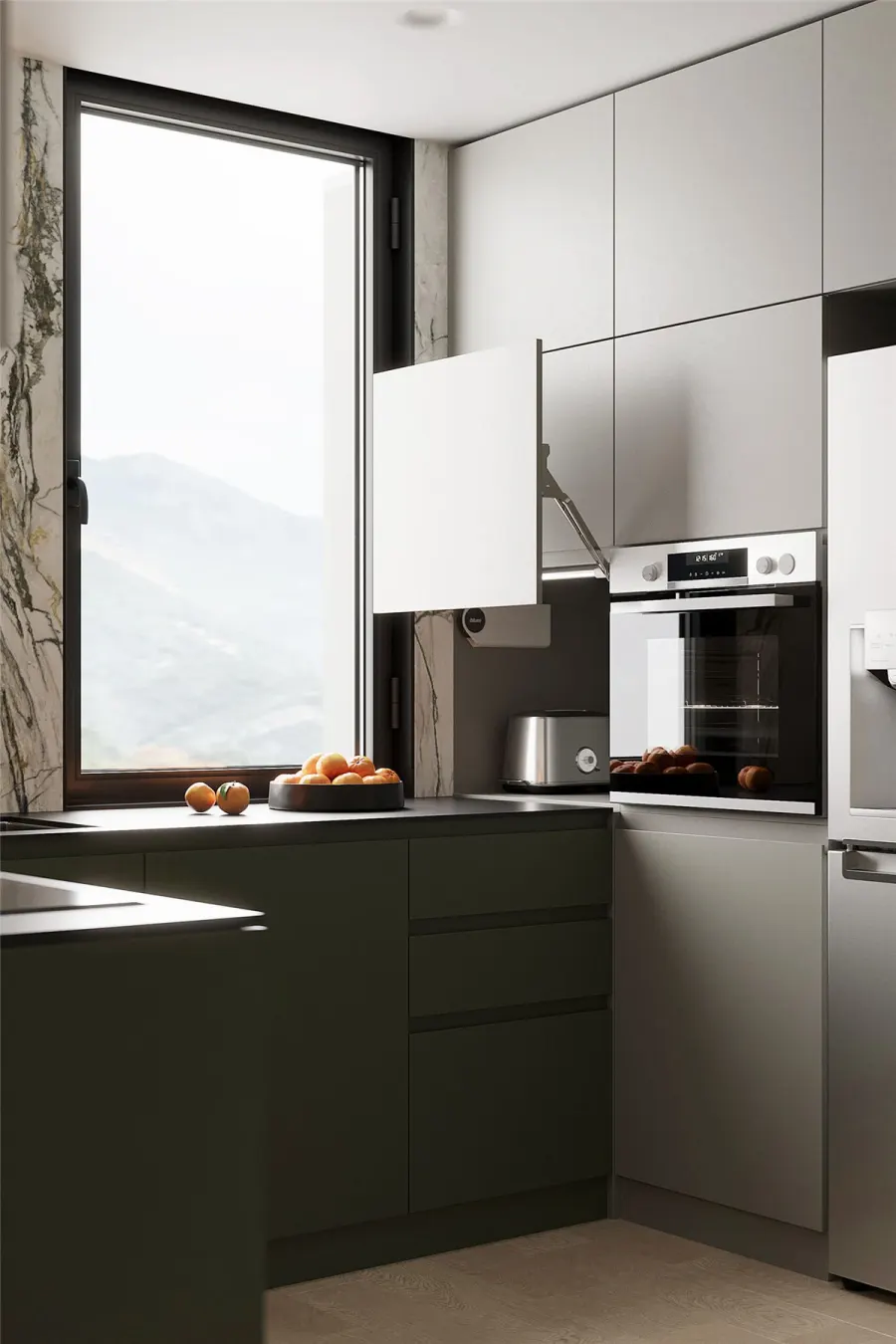 Forest motifs in a modern apartment – visualisation 9