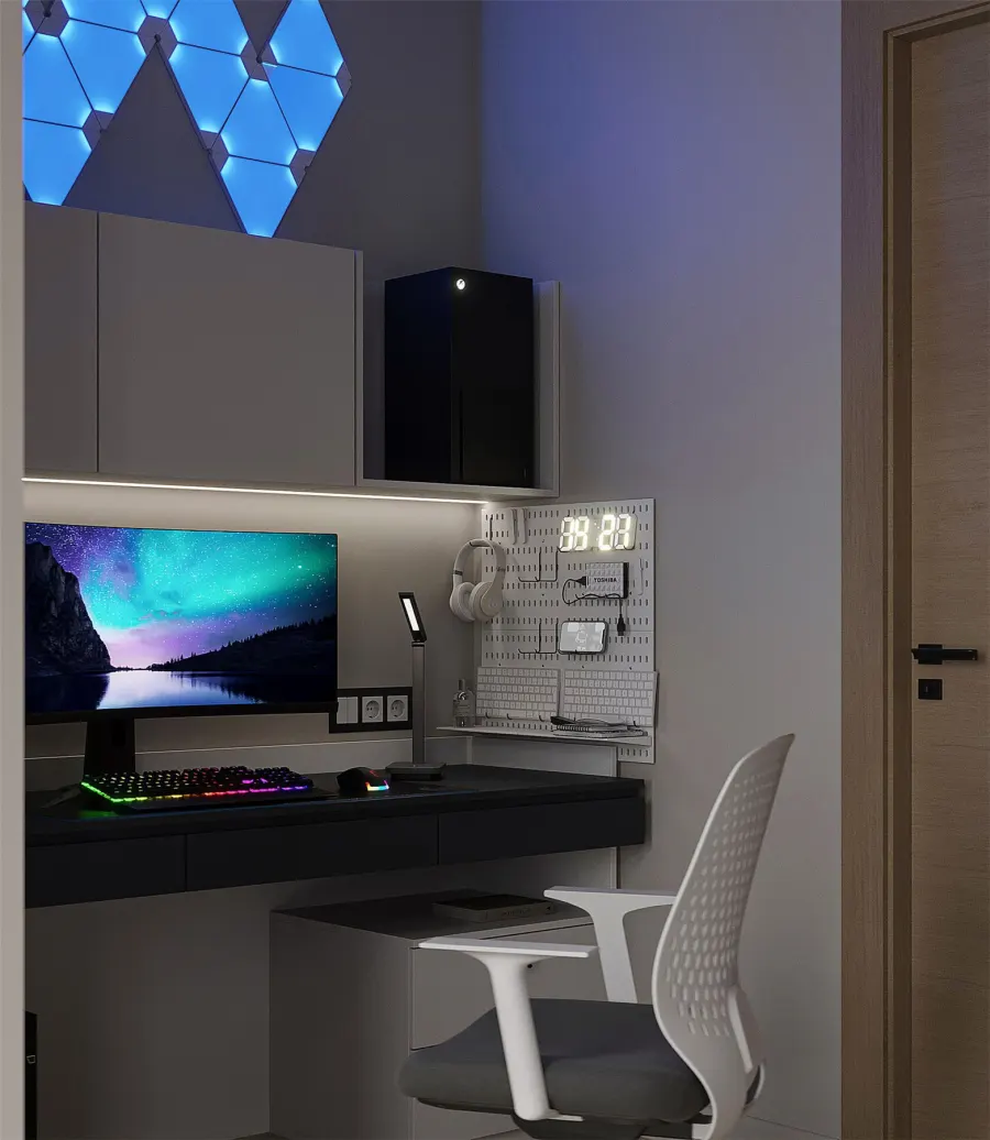 Forest motifs in a modern apartment – visualisation 35