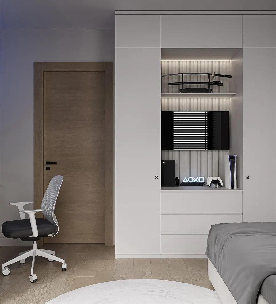 Forest motifs in a modern apartment – visualisation 36
